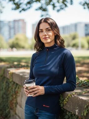 Sugoi MidZero Zip Jersey Deep Royal Blue NWT Thermal Performance Top